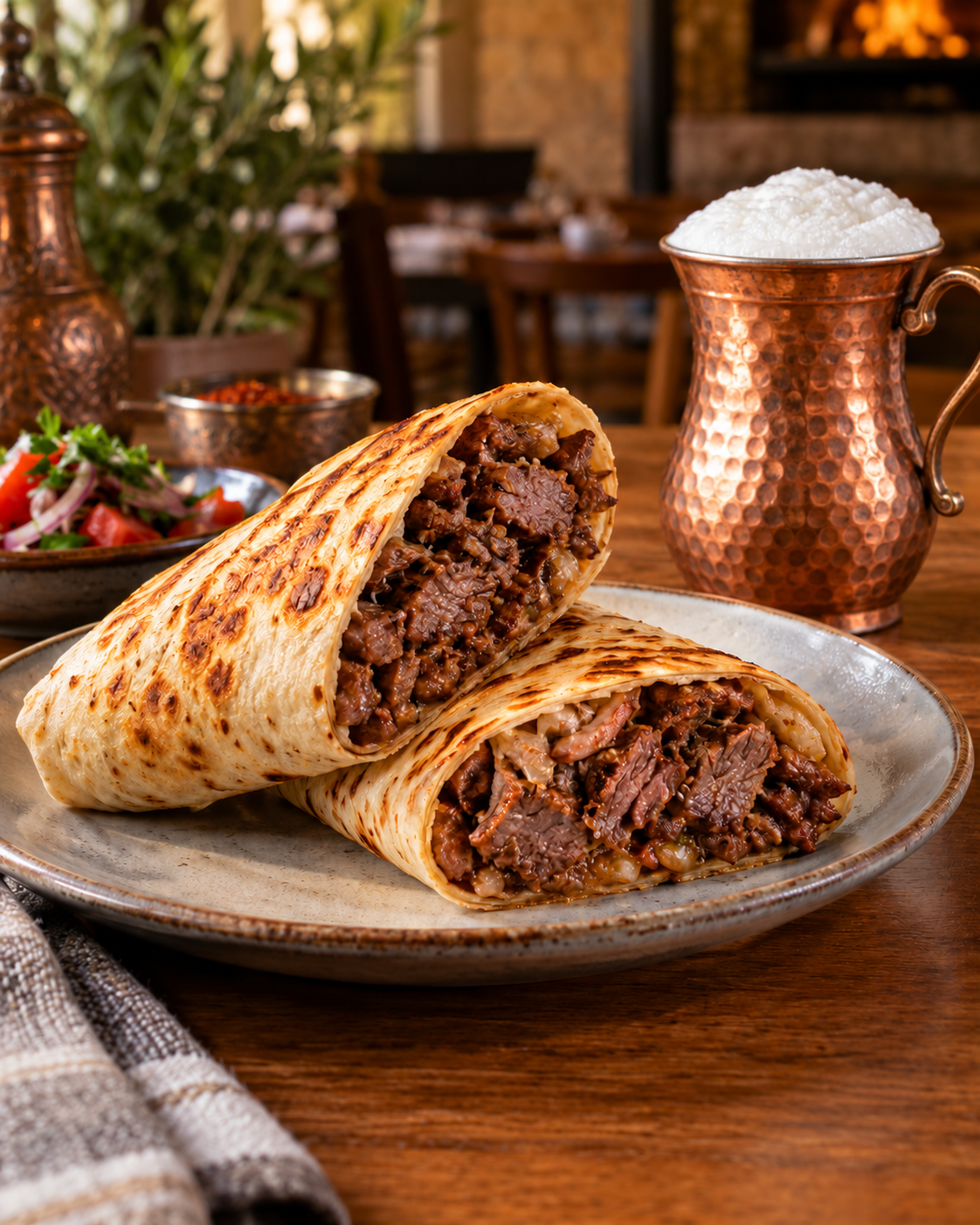 Kavurma Dürüm Ayran